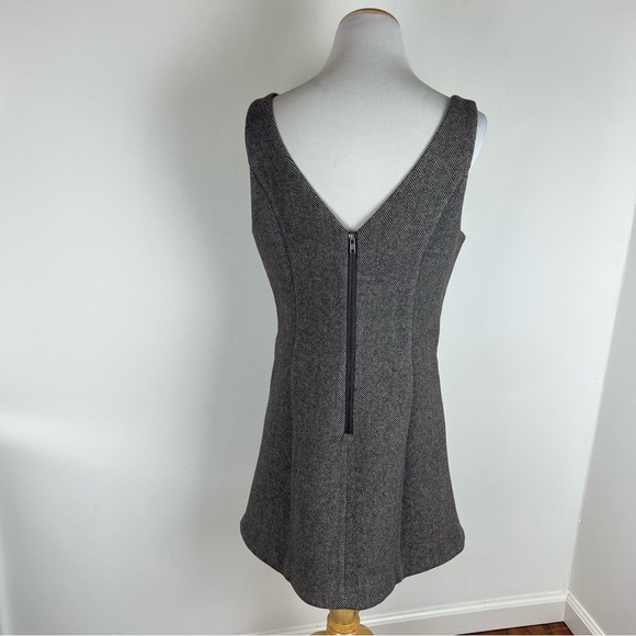 Reformation Willene Sleeveless Tweed Wool Mini Dress Size 8 Brown - Picture 6 of 9